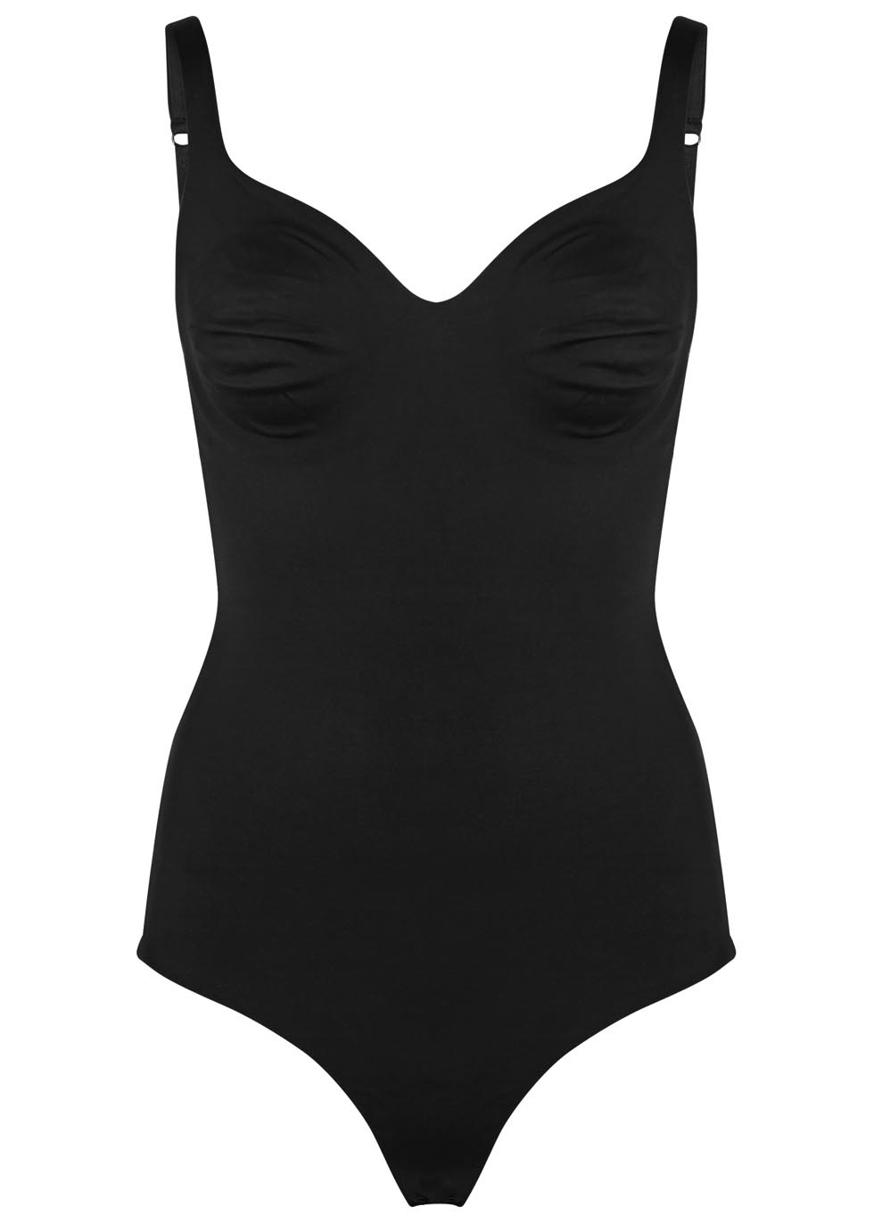 Wolford Mat De Luxe black forming bodysuit - unique designing - only