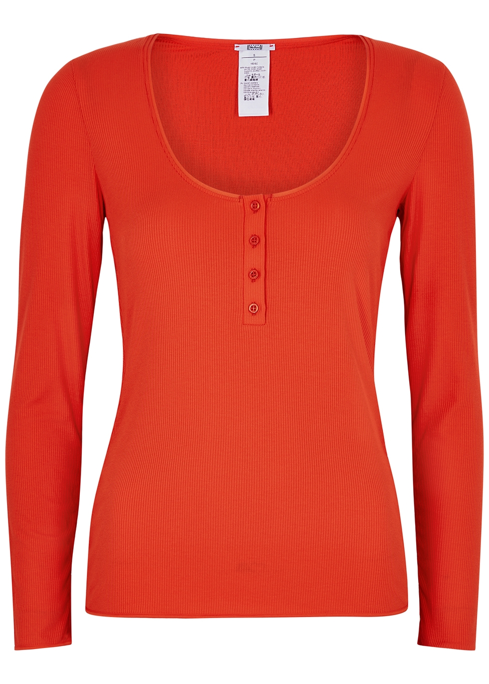 shopwolford in stock - Wolford Henley red ribbed stretch-jersey top of ...